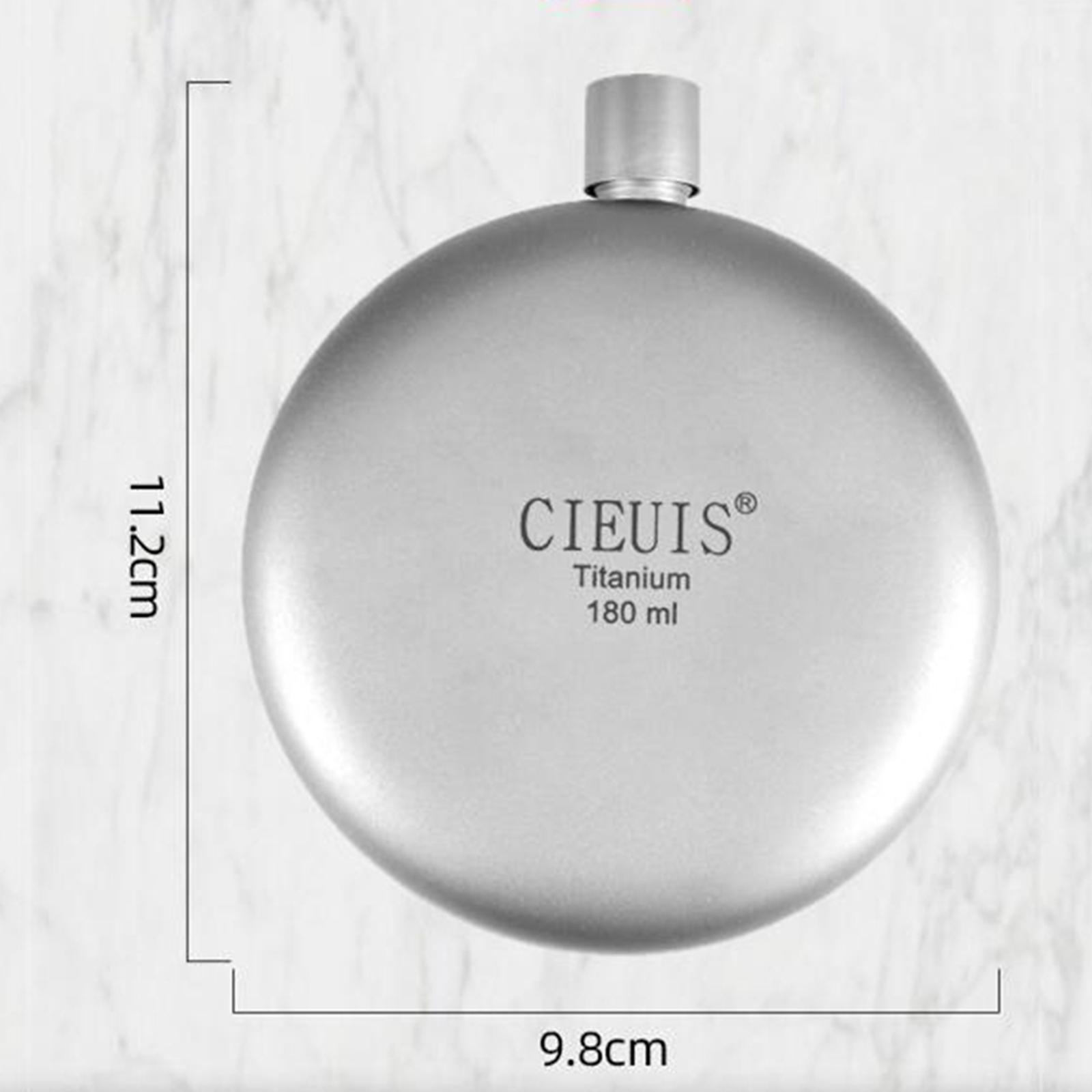 Titanium Hip Mini Portable 180ml Drinking Cup Pot Drink Bottle for Hiking