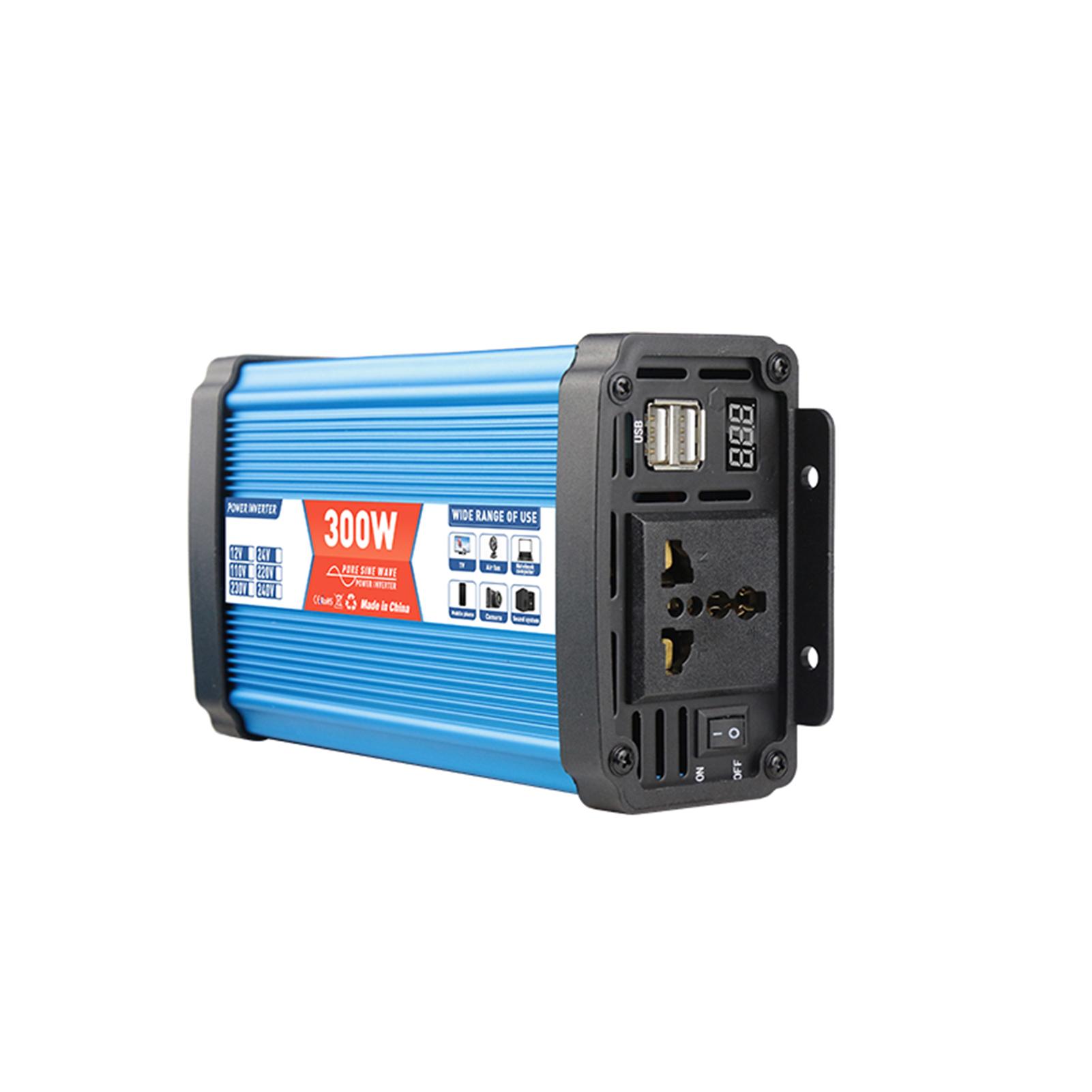 Solar Power Inverter Sine Wave Power Inverter 500W DC 12V to AC 100V-120V Dual USB Port with Digital Display