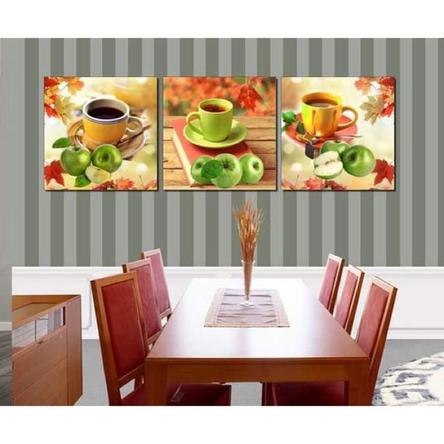 Bộ 3 tranh CANVAS tranh tĩnh vật kích thước 40*40