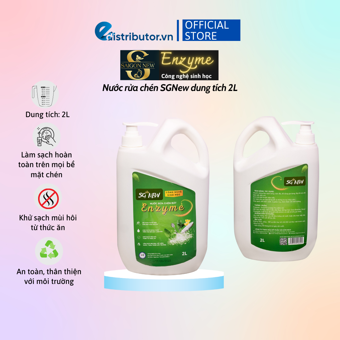Nước rửa chén - nước giặt xả Enzyme - nước giặt xả dành cho em bé SGNew - Hàng chính hãng