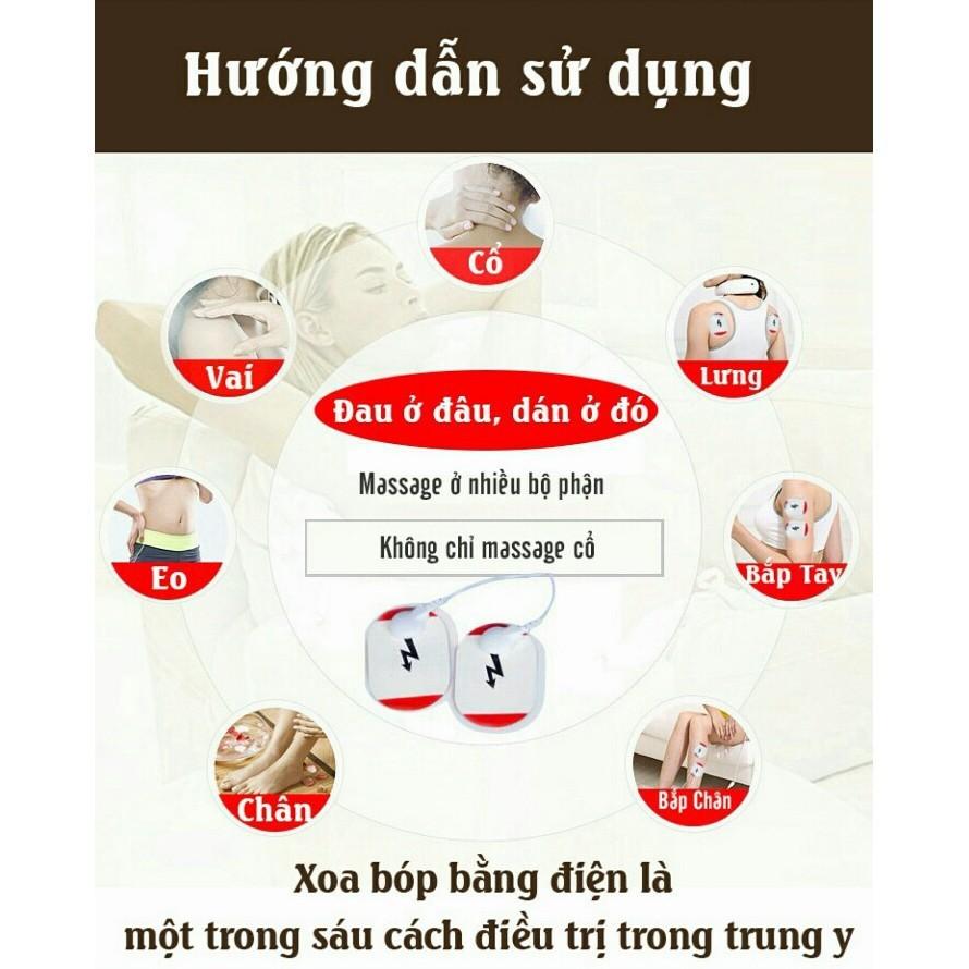 MÁY MASSAGE 4 MIẾNG CHÂM CỨU BẤM HUYỆT XOA BÓP NHỨC MỎI ĐA NĂNG HÀNG CAO CẤP