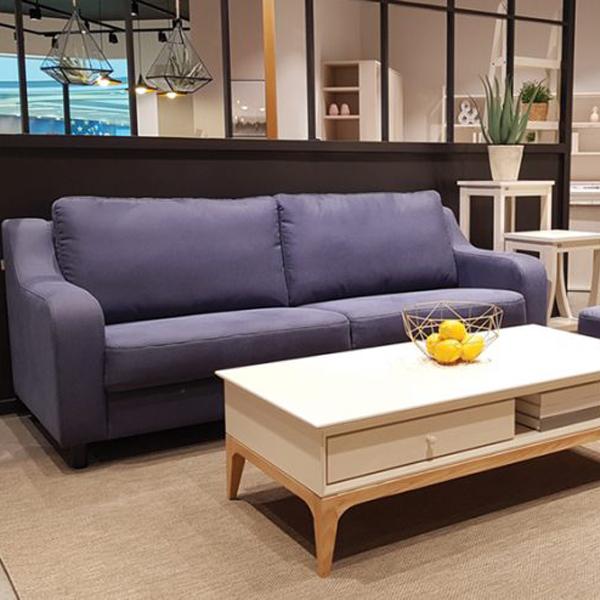 Bộ Ghế Sofa Ocean Dark Blue 3 Chỗ + Stool Jang In 1701200001-01