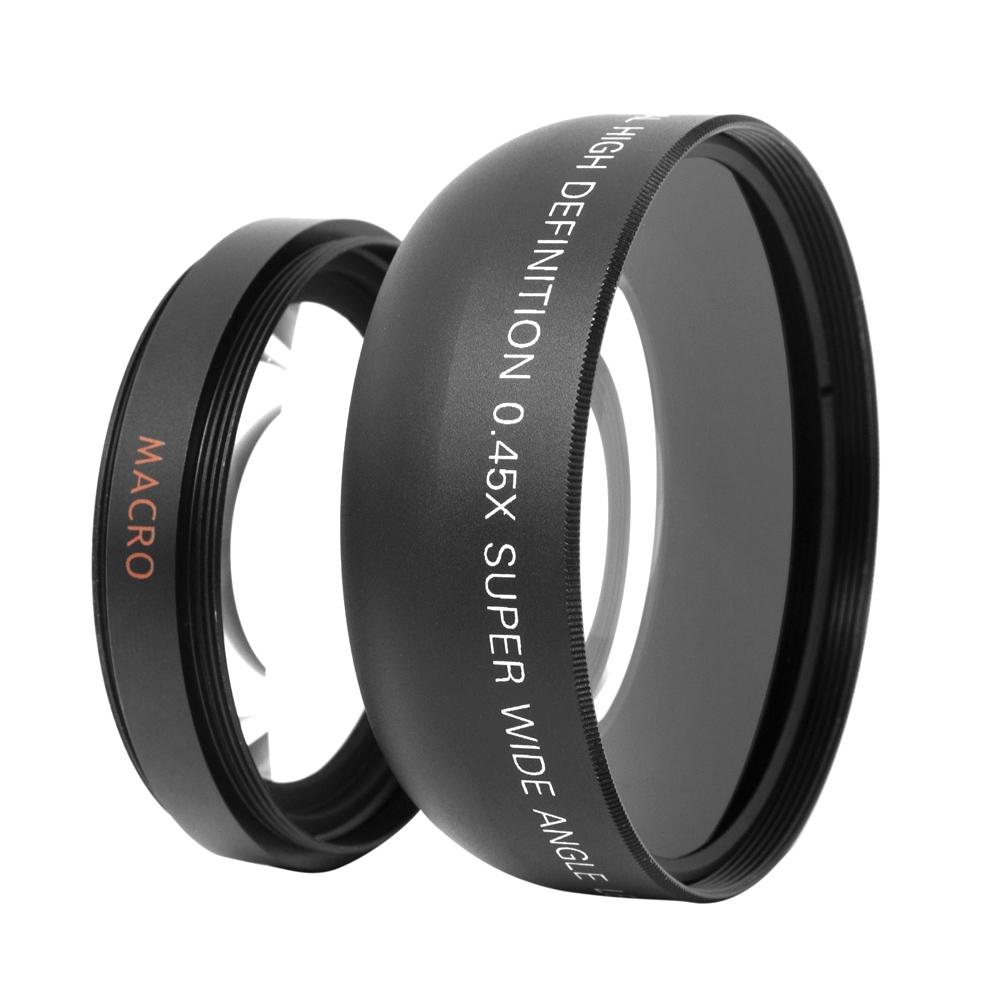 Ống kính góc rộng HD 52MM 0,45x, ống kính macro cho máy ảnh DSLR Canon Nikon Sony Pentax 52MM