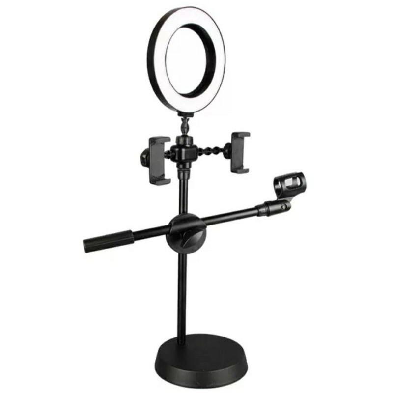 Bộ đèn livetream 4 in 1 có giá đỡ điện thoại
