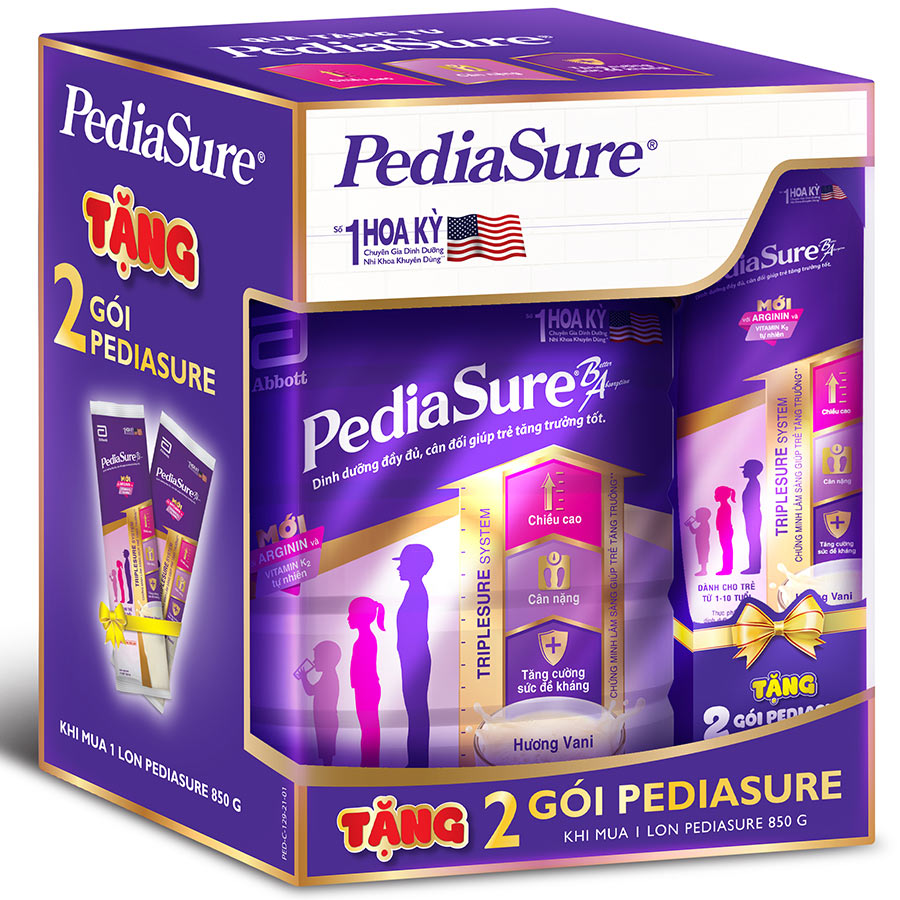 Sữa Pediasure lon 850g - Tặng 2 sachet