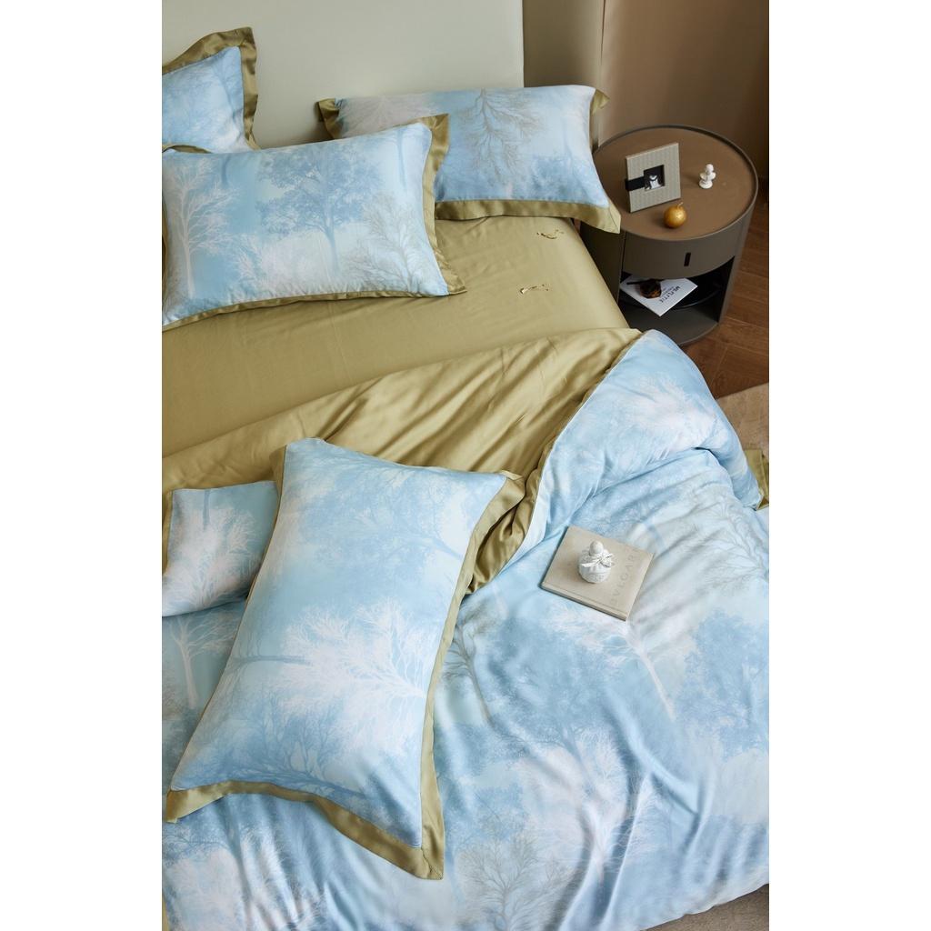 Bộ chăn ga gối mùa hè100% lụa tencel , siêu cao cấp, MỀM MỊN, MÁT DA cực hot - sang trọng DESIGN SM621