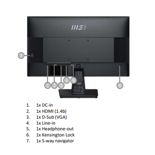 Màn Hình MSI PRO MP251 24.5 Inch ( FHD/IPS/100Hz/1ms ) - Hàng Chính Hãng