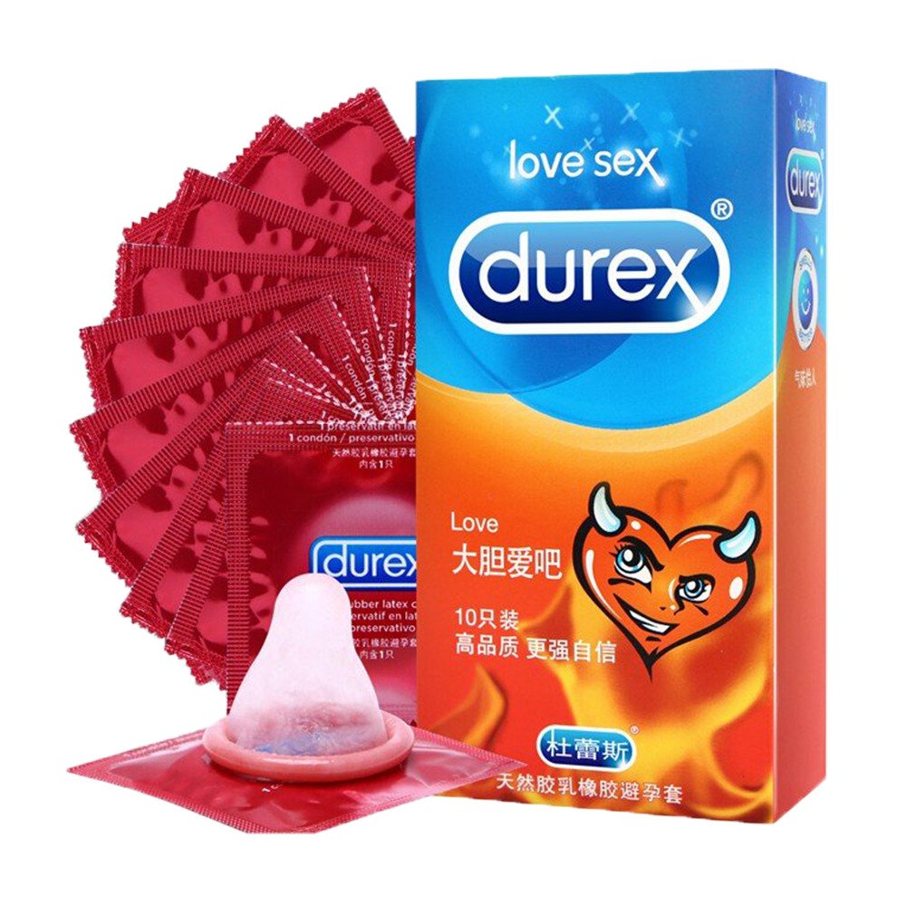 [Hộp 10 cái] Bao cao su Durex Love - Siêu mỏng, hương vani