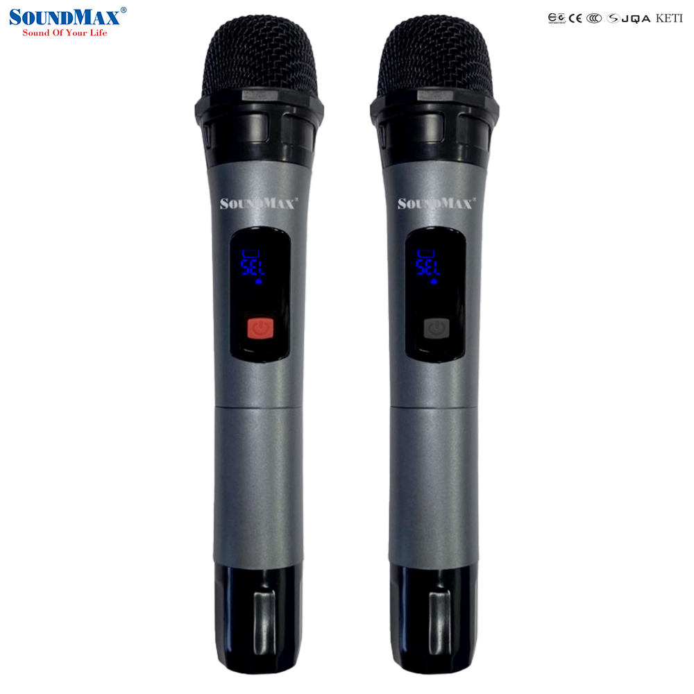 Loa Karaoke Di Động SoundMax M-33 | Loa Bluetooth SoundMax M33| Trolley Speaker | Công suất 100W, Bass 12" | Hỗ trợ USB, Thẻ Nhớ TF, Đèn LED RGB | Tặng 2 Micro Không Dây | Ngõ Vào Guitar - Hàng Chính Hãng