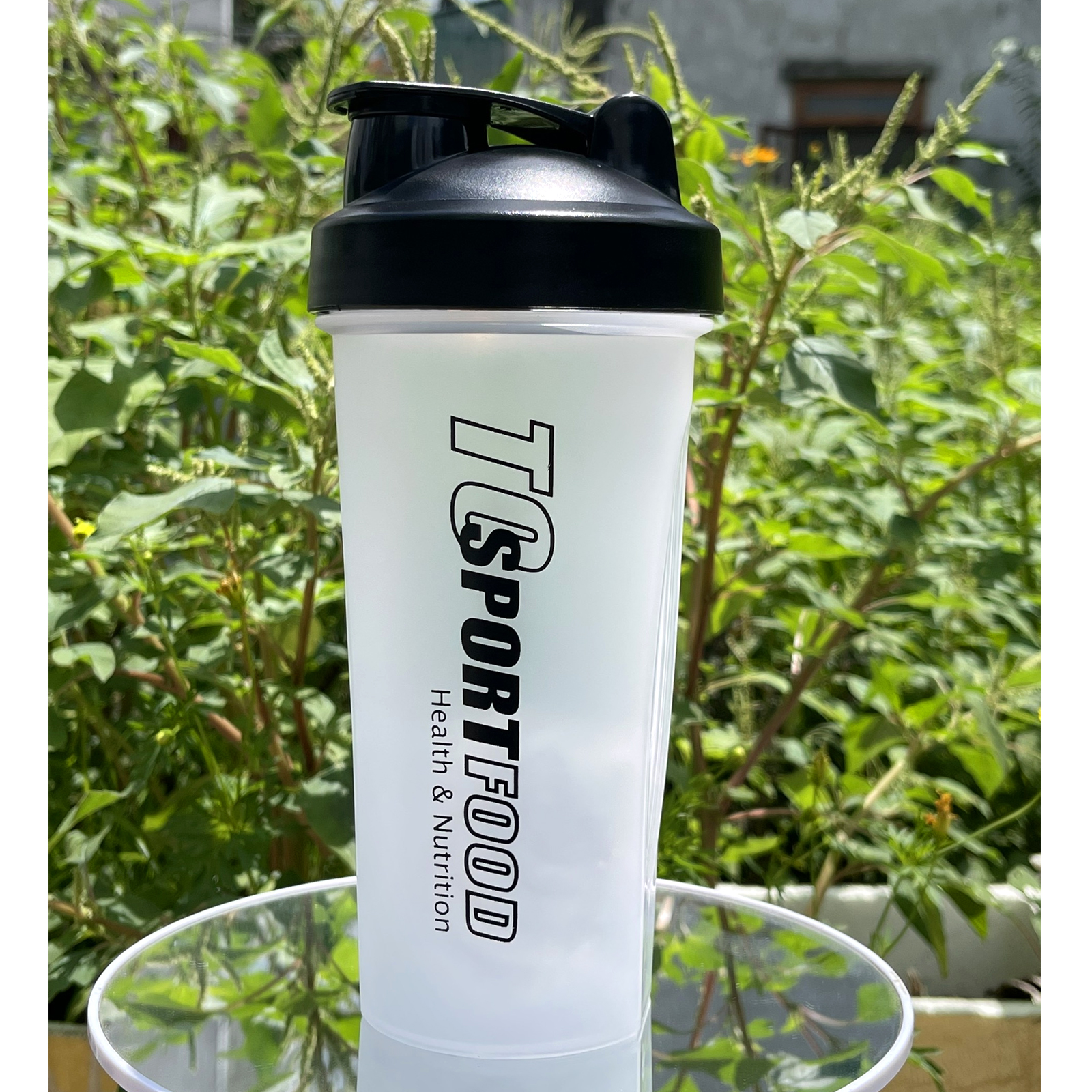 Bình lắc Shaker pha sữa cho người tập GYM hiệu TCSPORTFOOD - Bình nước thể thao Shaker 600 ml