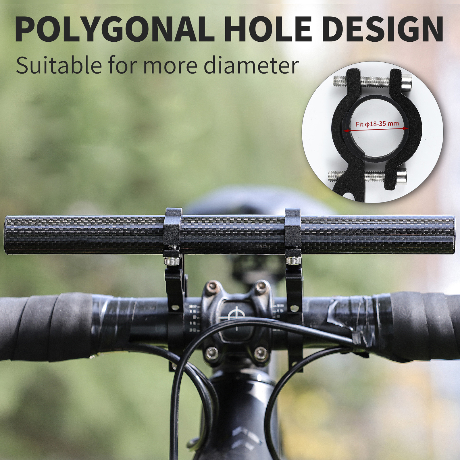 Giá Đỡ Mở Rộng 25mm Cho Ghi Đông Xe Đạp 18-35mm Bằng Hợp Kim Nhôm/Sợi Cacbon