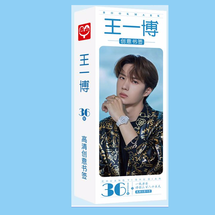 Hộp ảnh bookmark Vương Nhất Bác đánh dấu sách kẹp sách tiện lợi dụng cụ học tập tặng ảnh thiết kế Vcone (Bookmark)