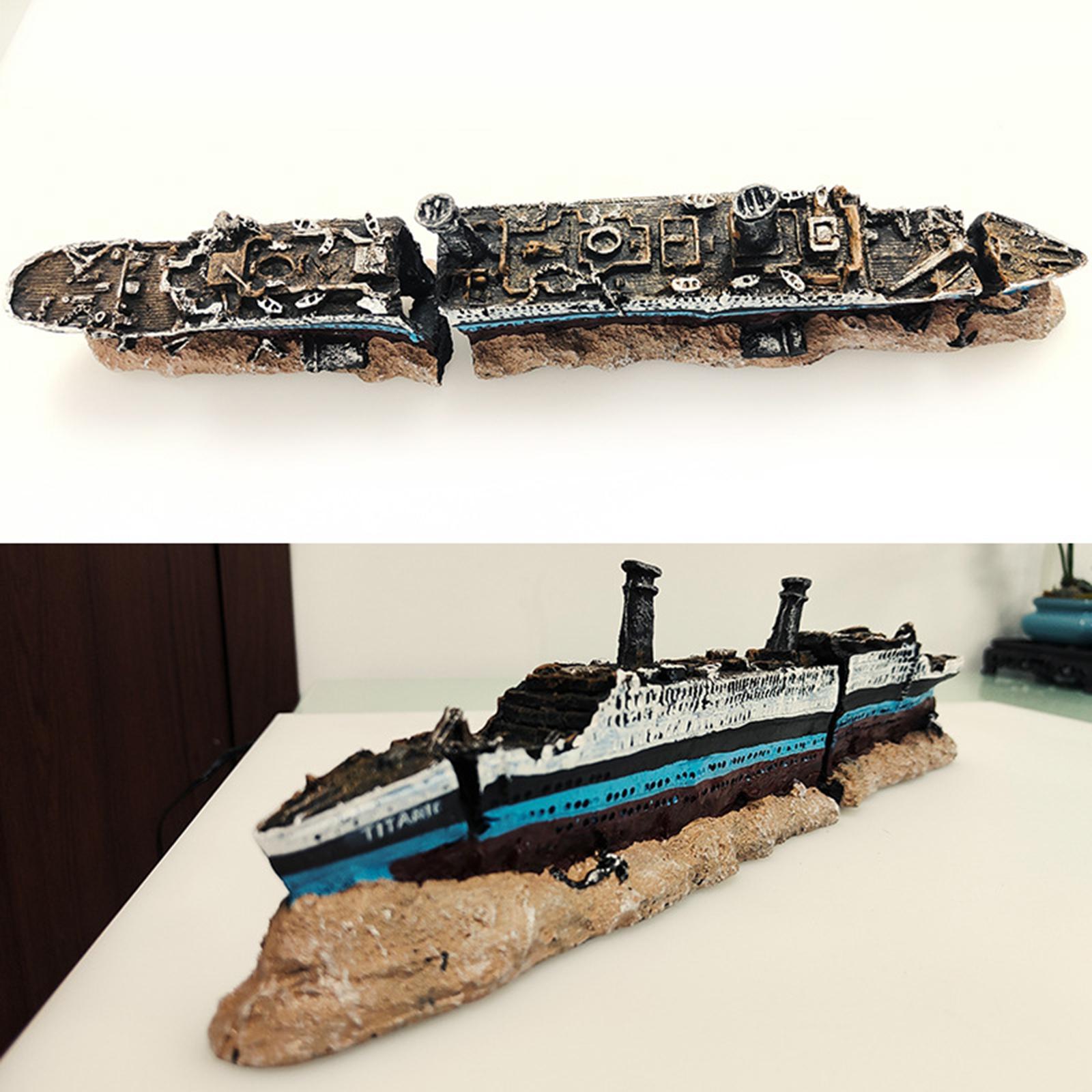 Fish Tank Titanic Shipwreck Decoration Collection Resin Fish Tank Decoration