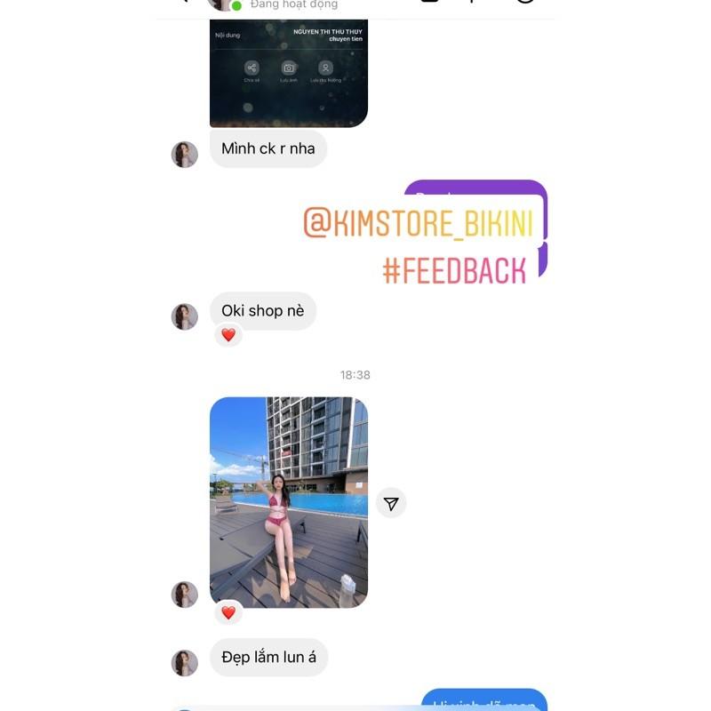 Bikini 2 mảnh beo hồng siêu đẹp kèm ảnh thật và feedback