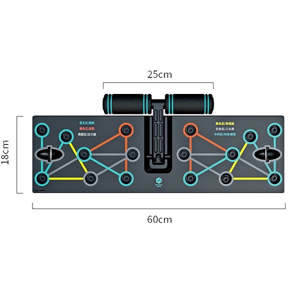 Dụng Cụ Hít Đất Chống Đẩy Phiên Bản Nâng Cấp 2023 3in1 Kèm Gập Bụng, Dây Kháng Lực Đa Dạng Bài Tập Push Up Tập Gym Tại Nhà 3in1 TXstar