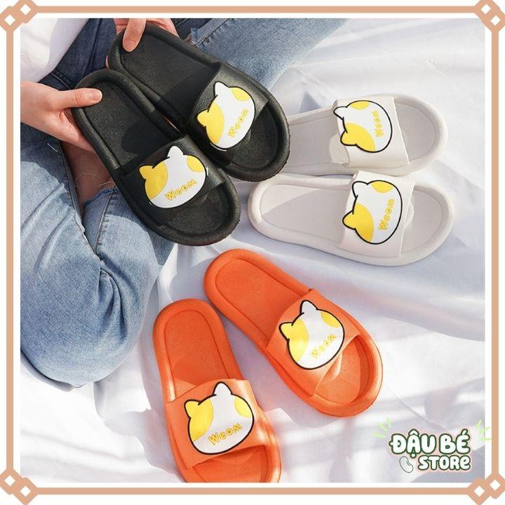 Dép Lê Nữ Quai Ngang Ulzzang Hình Mèo Xinh Xắn - Dép Đế Xuồng Đi Học Đi Chơi Chống Trơn Trượt Hot 2021 - DAUBE D040_2
