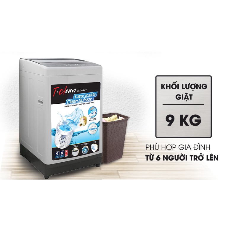 Máy Giặt cửa trên TCL 9 Kg TWA90-F307PGM - Hàng chính hãng (Giao hàng toàn quốc)