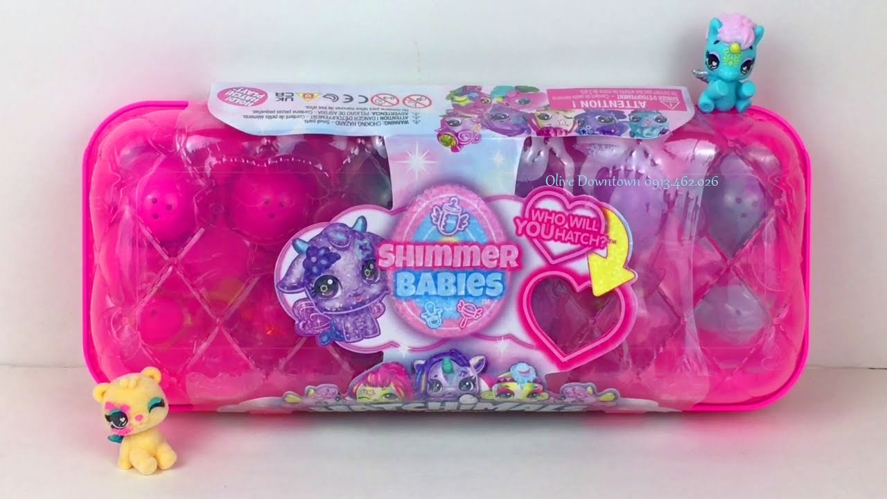 Khay 12 Trứng &amp; Thú Hatchimals Season10 SHIMMER BABIES