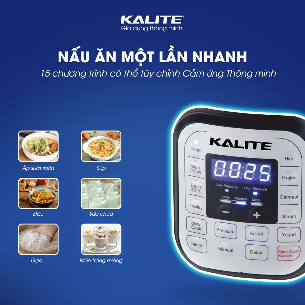 Nồi áp suất điện đa năng Kalite KL636 dung tích 6L, 950W 10 chế độ nấu hầm đa năng, Hàng Chính Hãng