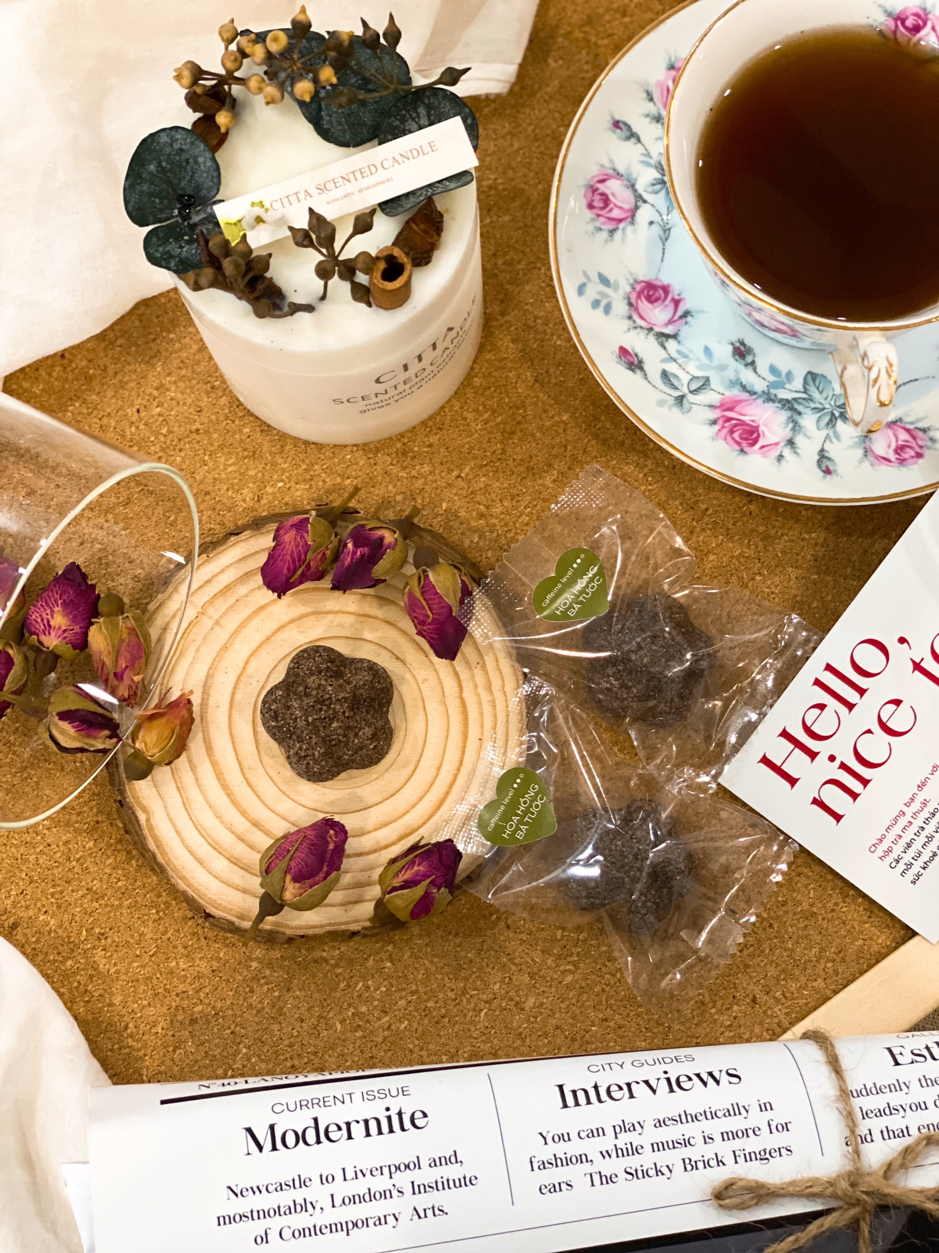 Tea Hopes - Trà viên thảo mộc hoa hồng - 8 viên