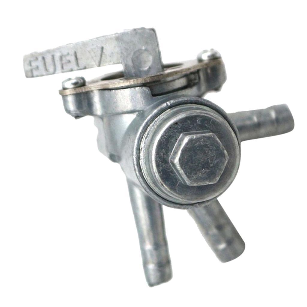 4pcs 3 Way Petcock Fuel Tank Shut Off Valve for ATV Motorcycle Dirt Bike
