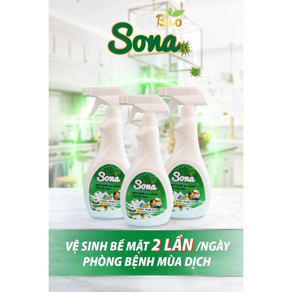 Xịt Đa Năng, Tẩy Rửa Vết Bẩn Nhà Bếp, Lau Kính Sạch Bong, Vệ Sinh Bề Mặt SoNa 500ml