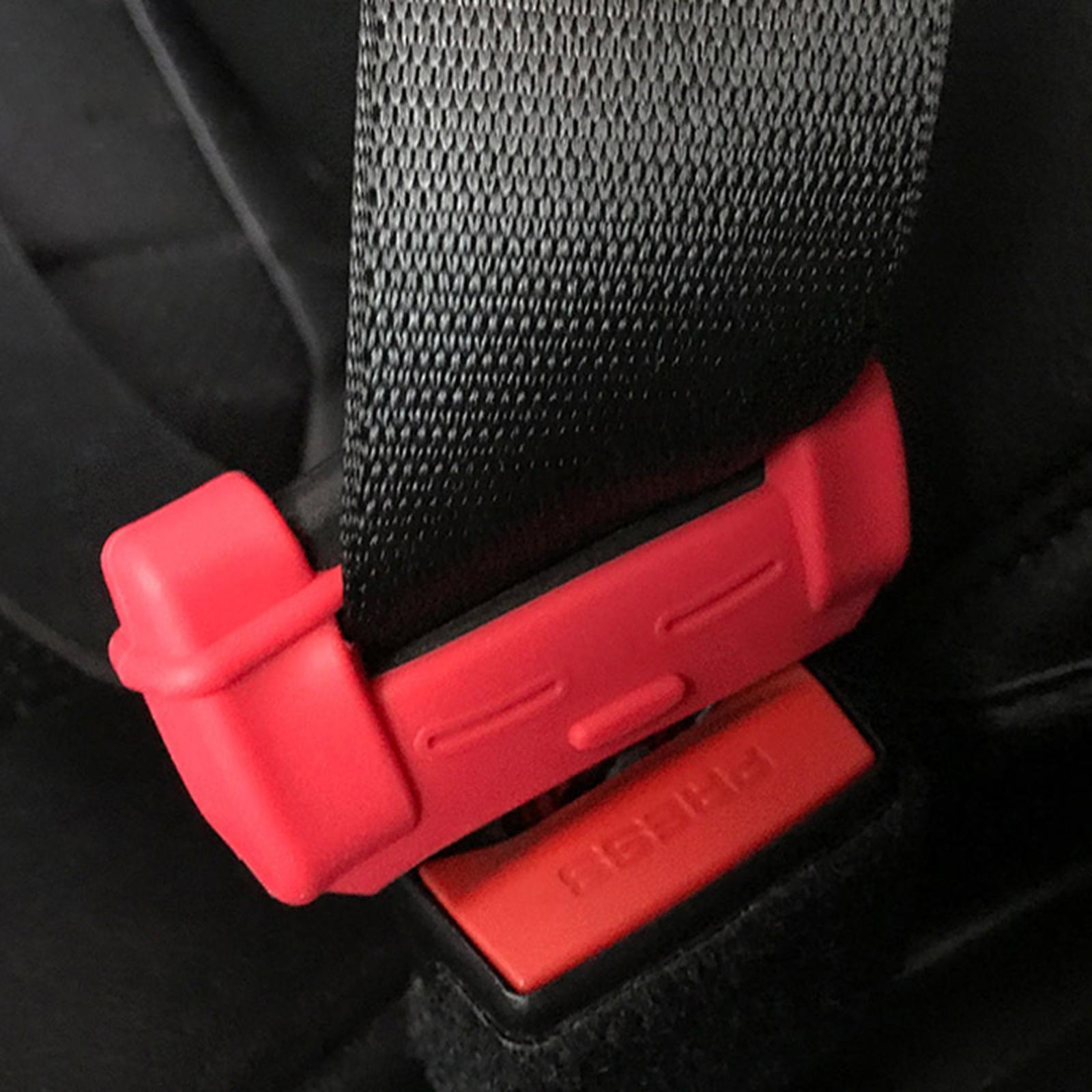 Car Belt Buckle Cover Anti Scratch Interior Accessories Red