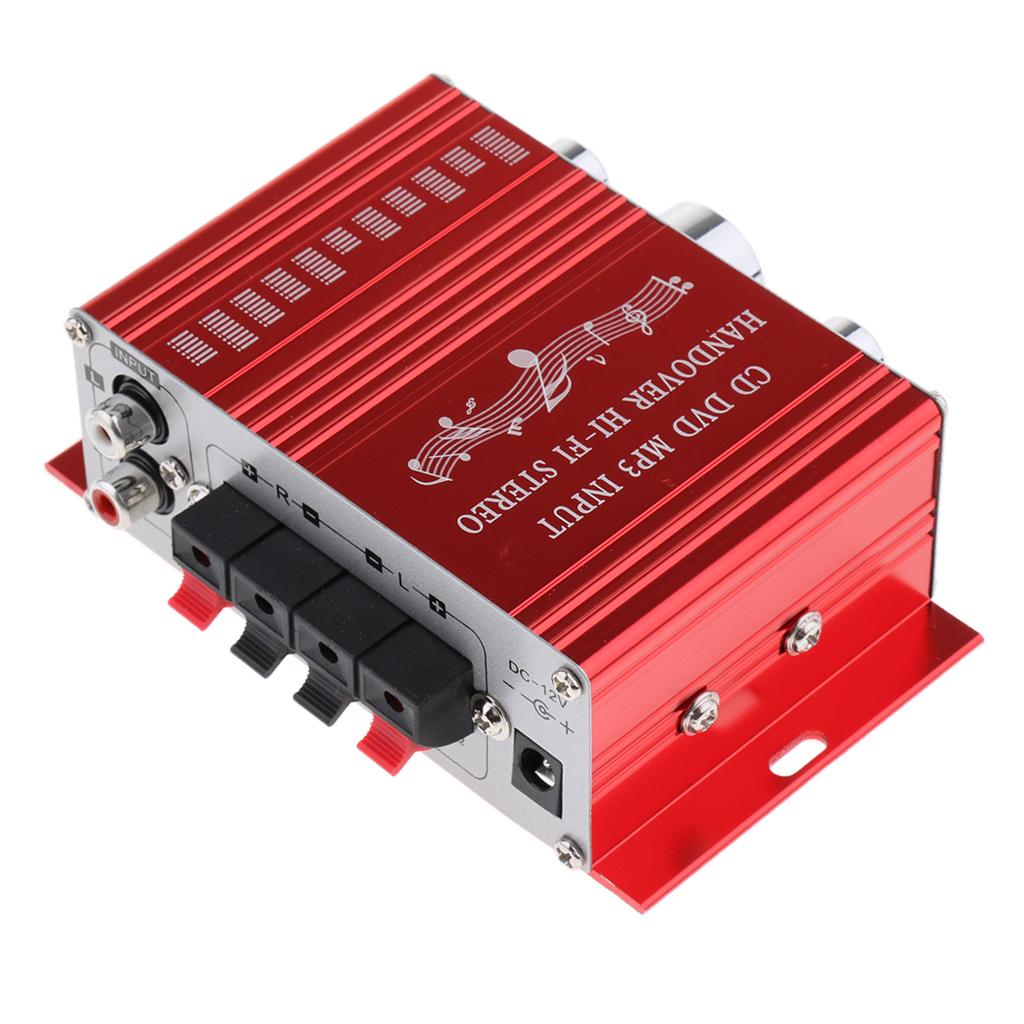 Mini HiFi Stereo Audio Amplifier Amp for Speaker Home Audio TV Car Vehicle