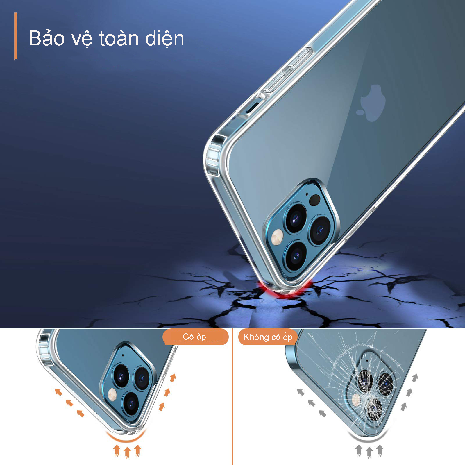 Ốp Lưng Kính Cường Lực Trong Suốt, Viền Máy Dẻo, Chống Trầy Xước, Va Đập Dành Cho Iphone 12/ 12Mini/ 12Pro/12 Pro max/ 7/8SE 2020 Hàng Chính Hãng Helios