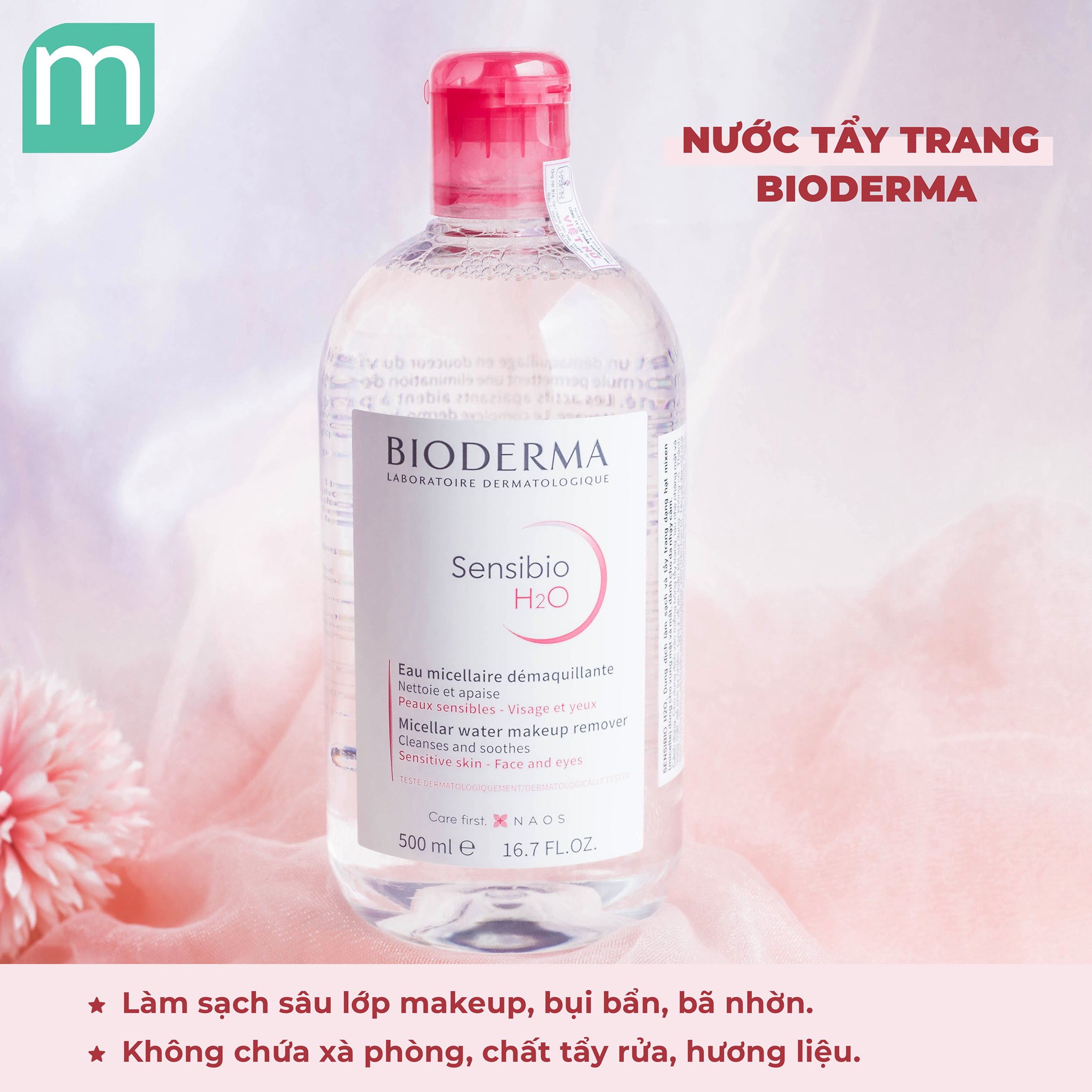 Nước Tẩy Trang Bioderma Sensibio H20 Solution Micellaire 