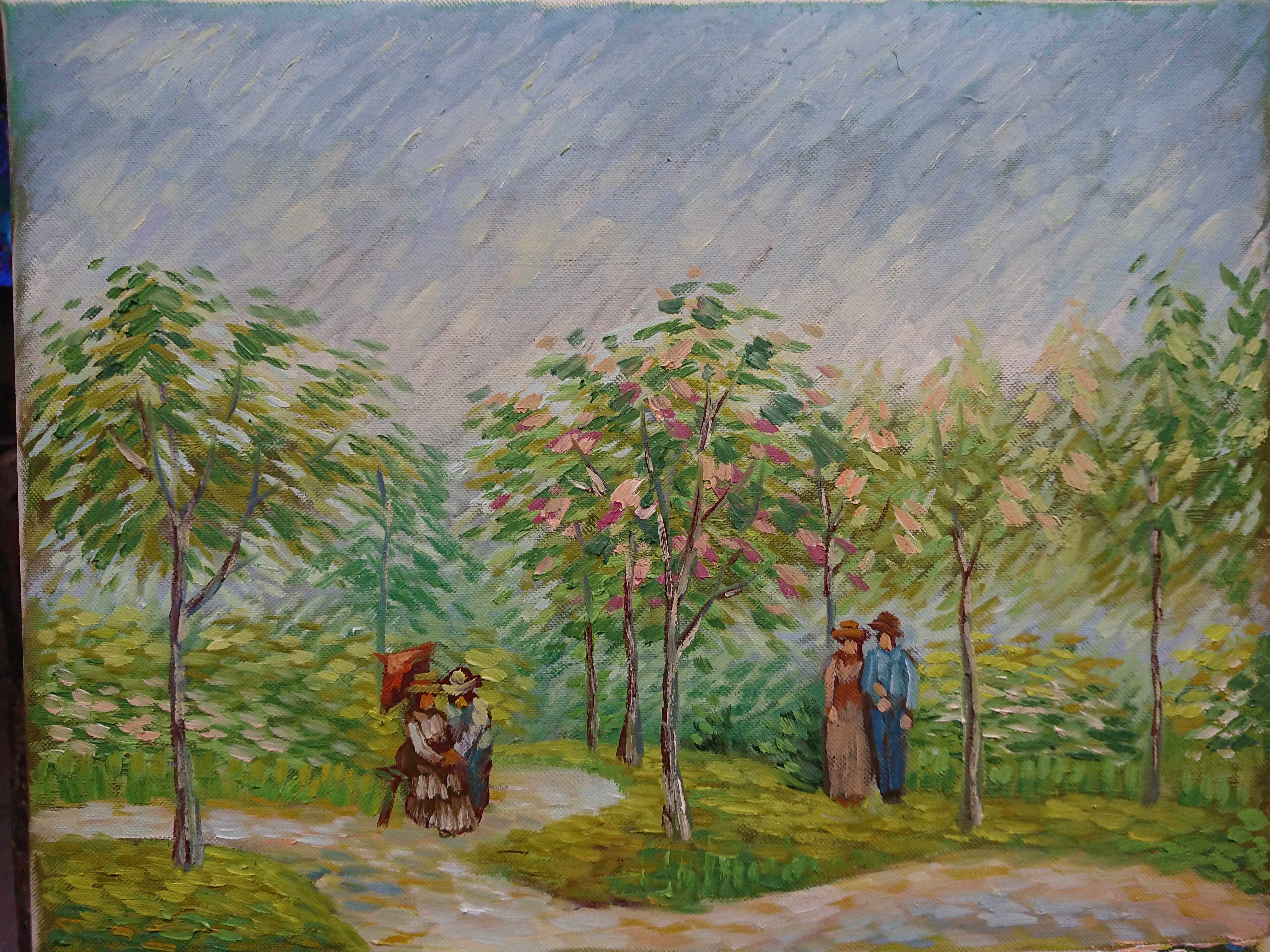 Nắng Sớm (Van Gogh) - Tranh Sơn Dầu Vẽ Tay 30x40cm