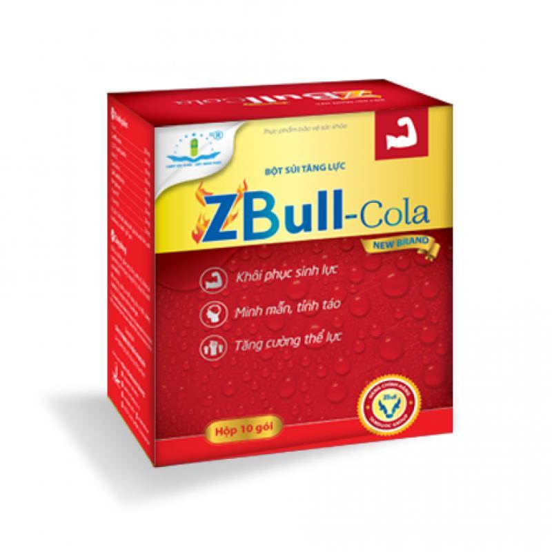 Bột sủi tăng lực ZBULL-cola hộp 10 gói