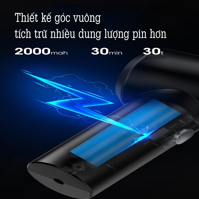 Máy hút bụi cầm tay mini, máy hút bụi không dây đa năng lực hút mạnh, pin 2000mAh sử dụng hút bụi ô tô, nhà cửa