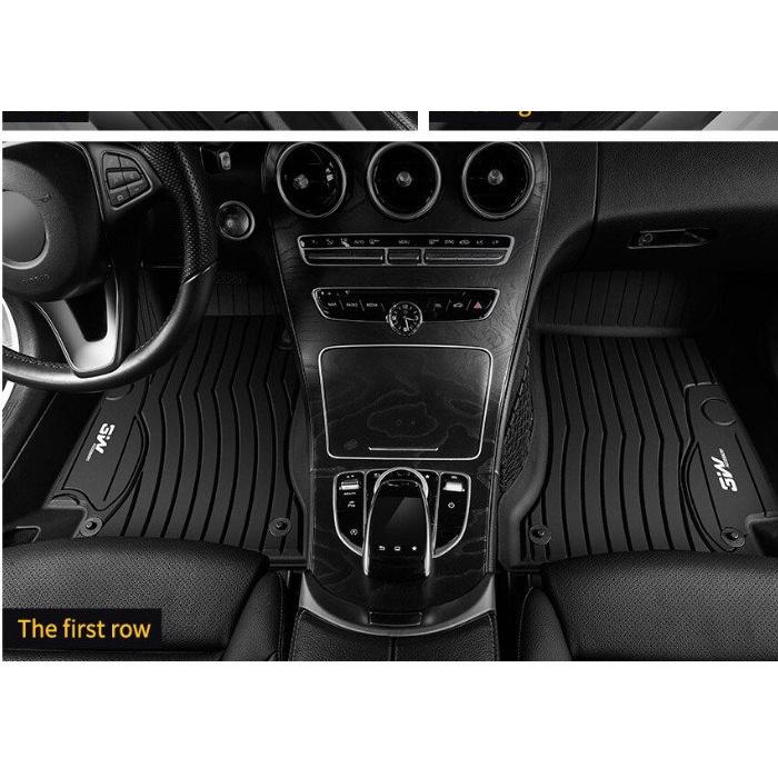 Thảm lót sàn xe ô tô Mercedes Ben GLC 2016+ Nhãn hiệu Macsim 3W chất liệu nhựa TPE đúc khuôn cao cấp - màu đen