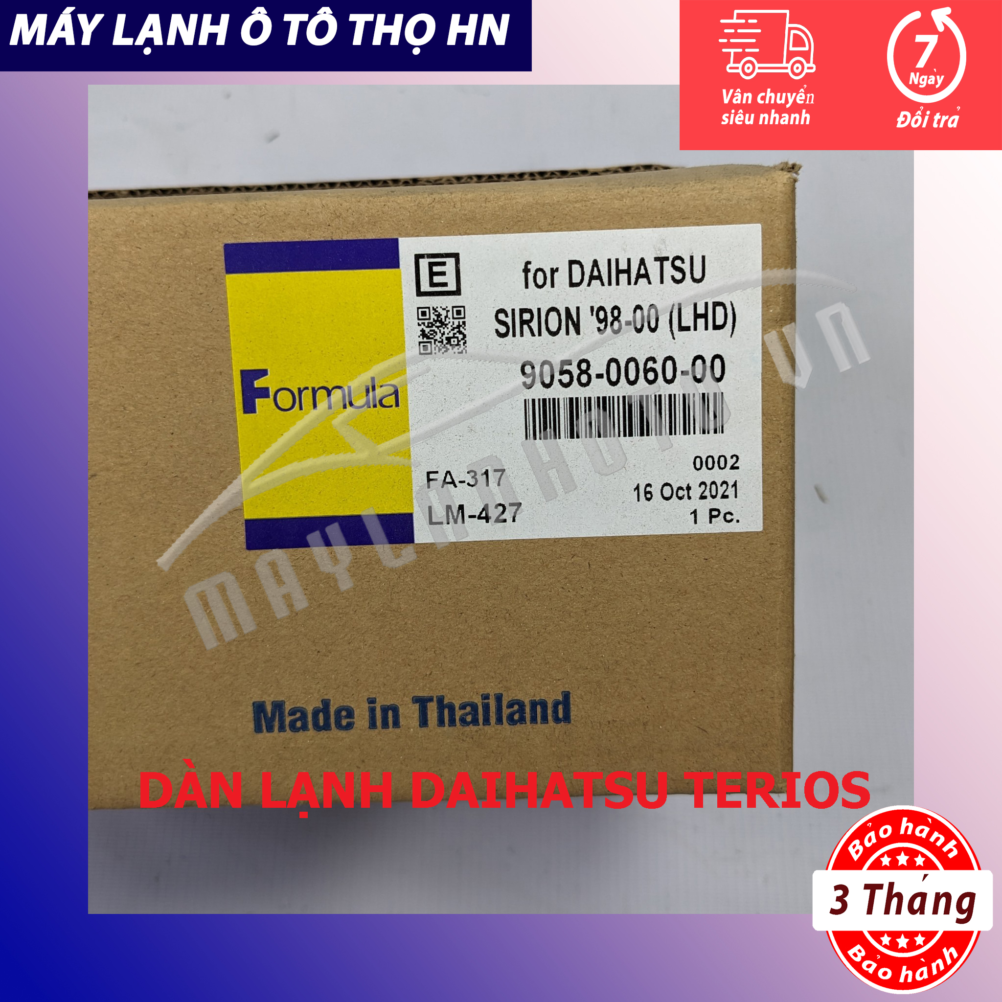 Dàn (giàn) lạnh Daihatsu Terios Hàng xịn Thái Lan (hàng chính hãng nhập khẩu trực tiếp)