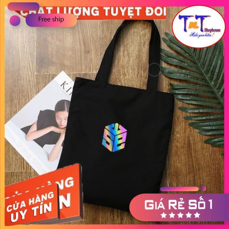 TPQ05 Túi Tote Phản Quang SWE, thời trang sinh viên cao cấp, phong cách sinh viên Nhật Bản