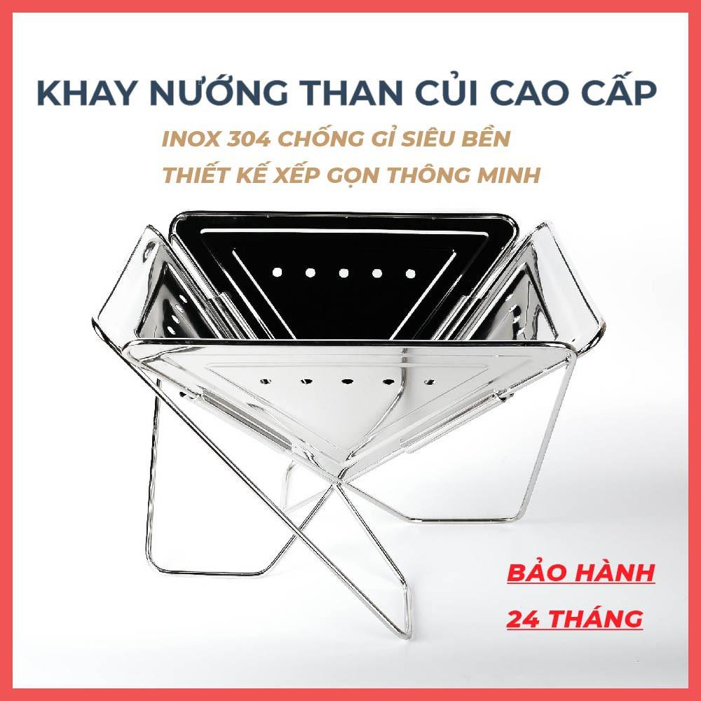 Khay nướng than chống gỉ xếp gọn - Size L