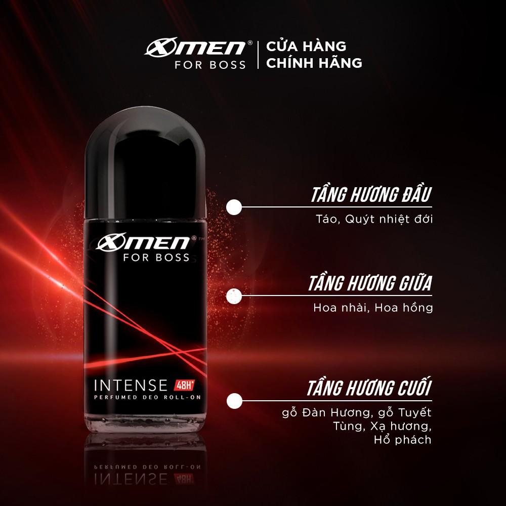 Lăn khử mùi X-Men For Boss Intense - Mùi hương trầm đầy nội lực 50ml