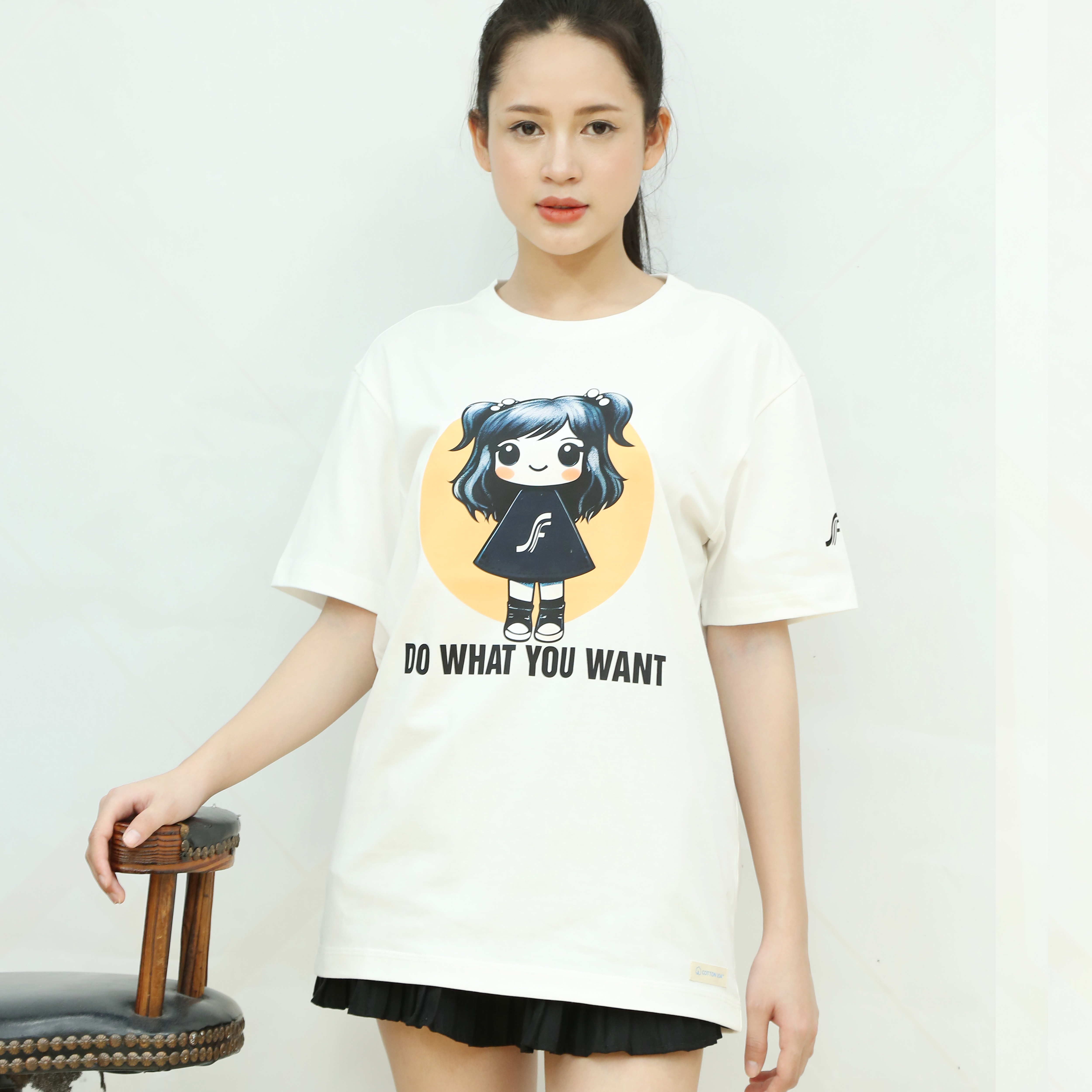 Áo Thun Unisex Phối Hình Xinh Xắn, Chất Liệu Organic Cotton Sure Thoáng mát, mềm mại, bảo vệ tốt cho làn da, Sản Phẩm chính Hãng