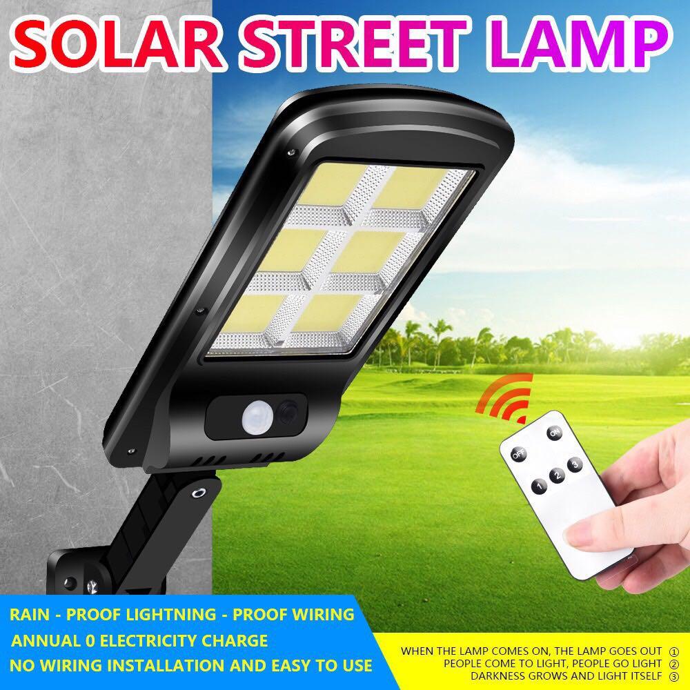 Đèn LED COB năng lượng mặt trời liền thể 60w (cảm biến chuyển động