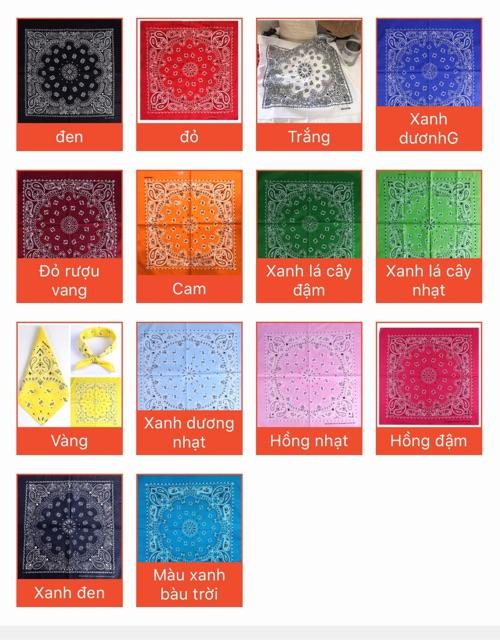 Khăn bandana chất cotton size 55x55cm - Maben