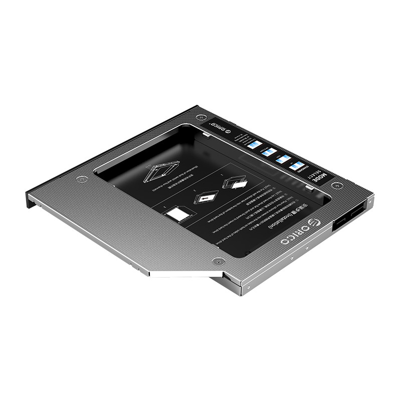 Khay ổ cứng Laptop (Caddy bay) 2.5&quot; SATA 1,2,3 ORICO M95SS-SV( Màu Bạc)- Hàng Chính Hãng