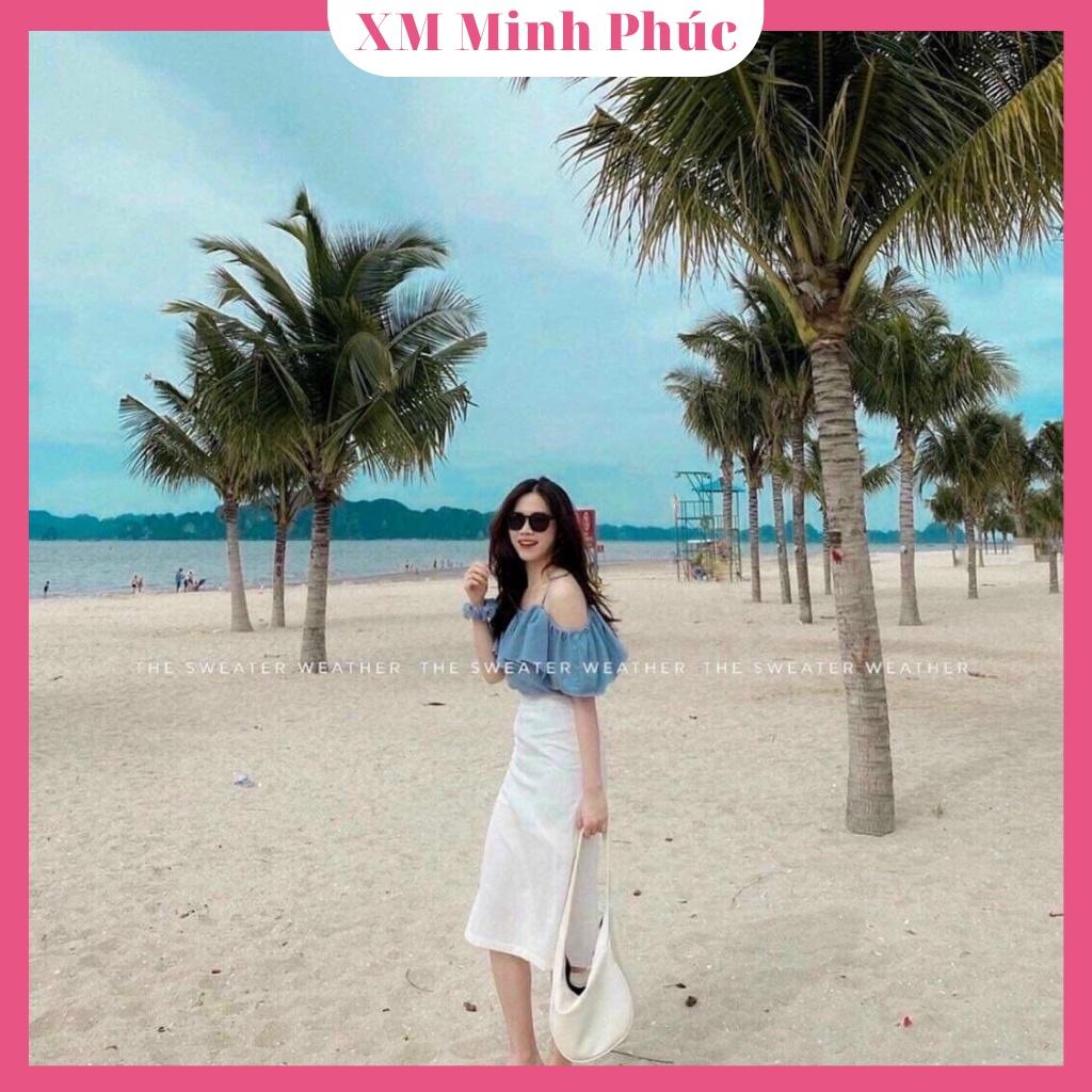 Váy đầm nữ 2 dây hở vai dáng dài maxi trơn màu đen trắng xanh hồng freesize  phom suông đi biển hàn quốc ylydress c1689