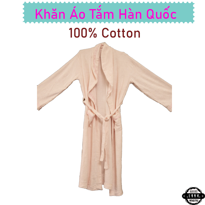 Áo choàng tắm Hàn Quốc 100% Cotton