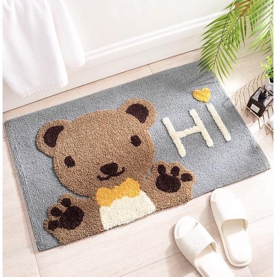 Thảm chùi chân lông len thấm hút tốt, thảm lau chân nhà tắm chống trơn trượt