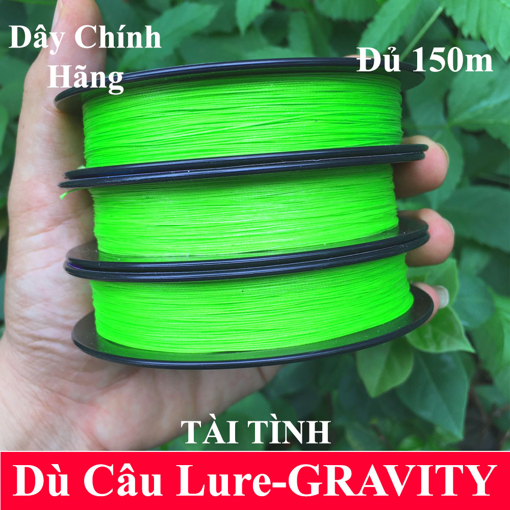 Dây Dù Câu Cá Siêu bền GRAVITY dài 150m,chuyên câu lure công nghệ 9 lõi chống cắt,chống nổ