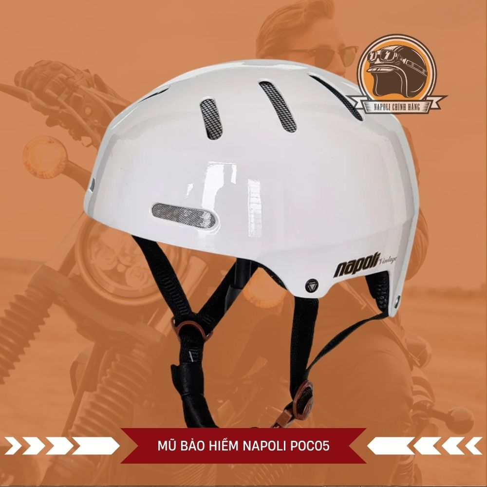 Mũ Bảo Hiểm Napoli Nửa Đầu [CHÍNH HÃNG][FREESHIP] - Nón Bảo Hiểm Xe Đạp 1/2 POC05