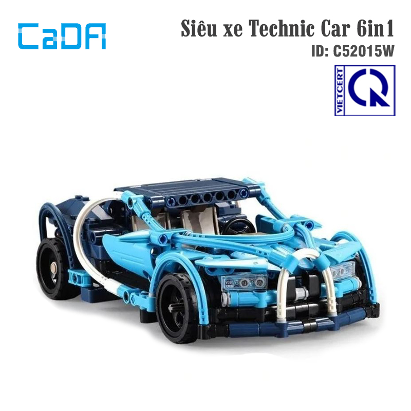 Đồ Chơi Lắp Ráp Xe Kéo Cót Chạy Đà Siêu Xe Technic Car 6in1 C52015W