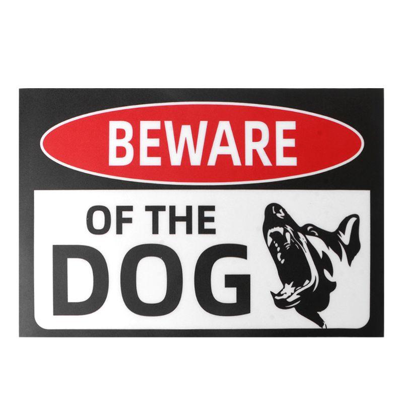 HSV Indoor Outdoor Adhesive Warning Security Dog Beware of Dog Sign Gates Stickers