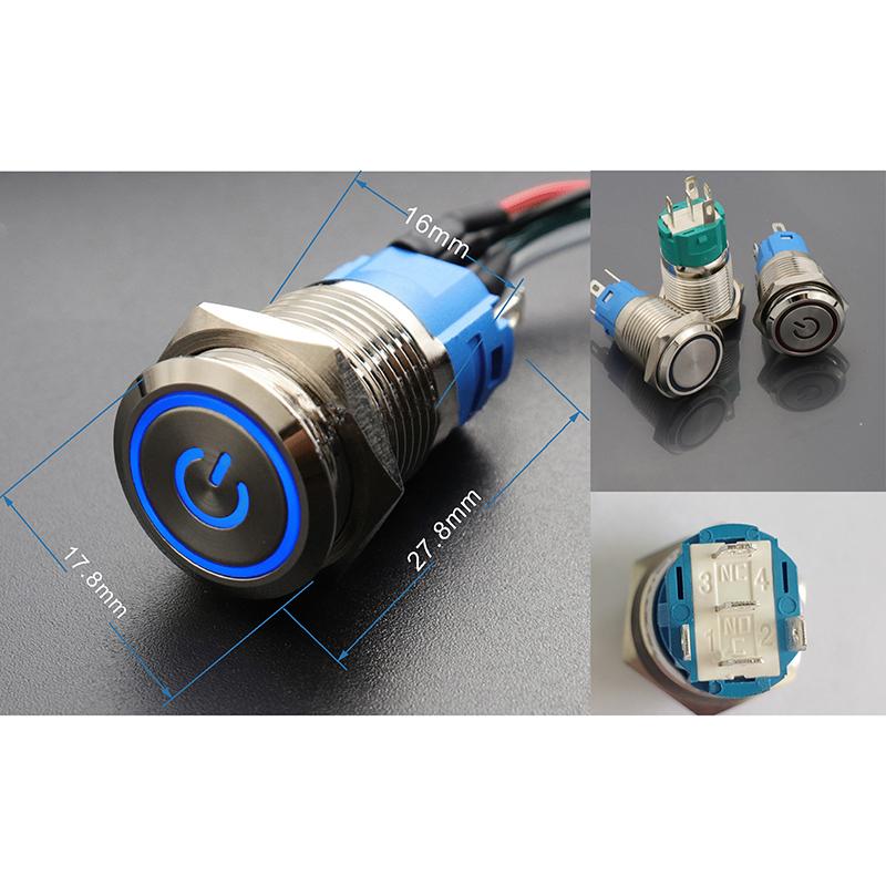 Máy chủ PC Bắt đầu Nguồn SW Công tắc nút Khởi động lại máy tính Công tắc nút SW bằng cáp Màu sắc: D2